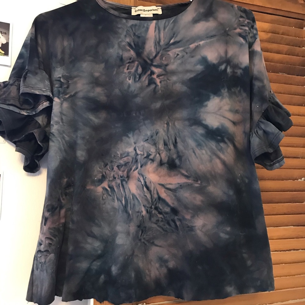 Ripped tie dye shirt